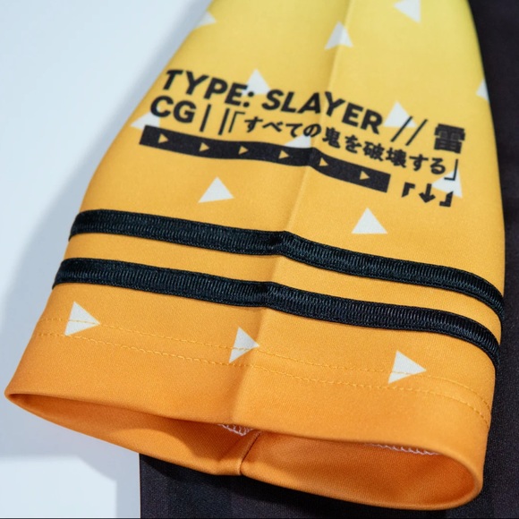 Demon Slayer Zenitsu Lightning Hypelethics Baseball Jersey & Vinyl Decals Bundle - Picture 4 of 12